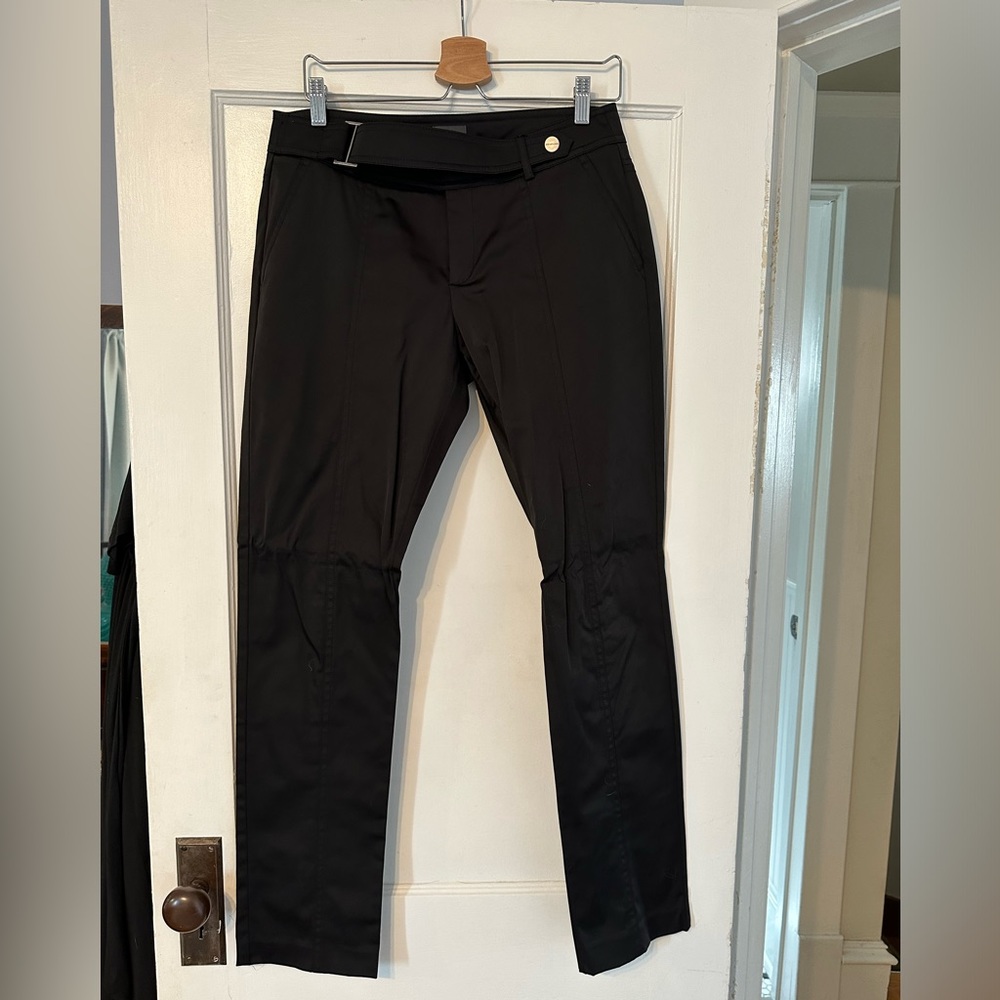 MEXX BLACK TROUSERS, side buckle size 8